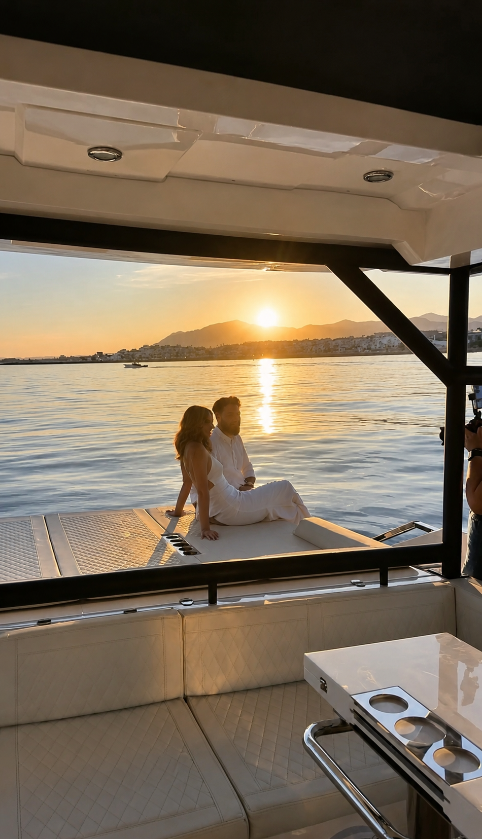 Sesión de fotos de boda en yate en Marbella
